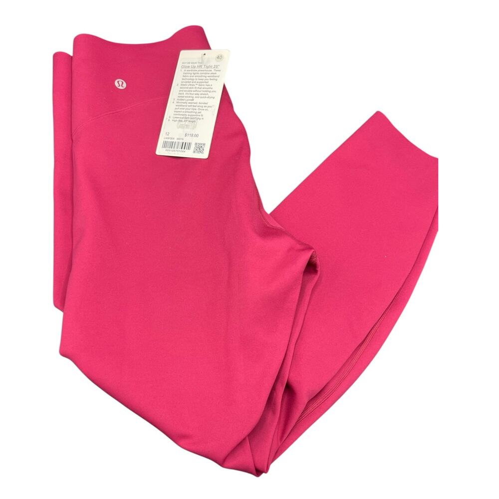 Lululemon Glow Up High-Rise 25" Leggings - Size 12 - Magenta Smoke Pink NWT